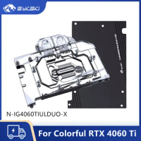Bykski GPU Water Block RTX 4060Ti For Colorful GeForce RTX 4060 Ti Ultra W/DUO OC 8G VGA Front Water Block Cooler Custom Cooling