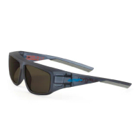 【LAVALens】外掛框/超輕量/防風吹-黑色素偏光太陽眼鏡(7053-包覆式黑色素寶麗來眼鏡)