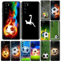 Funda Case For HUAWEI P50 P40 P30 P20 P10 P9 P8 Plus MATE 30 20 20X 10 9 8 Pro Lite Phone Case Capa Para Shell Football Moment