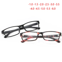Women's Men's Flower Legs Square Myopia Glasses Finished PC Frame Vintage Minus Sun Glasses Prescription -1.0 -1.5-2.0 To -6.0