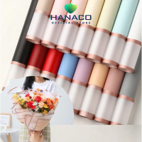 [COD] HANACO - (5 LEMBAR) - FL24 GOLD FRAME Kertas Bunga Paper Buket Motif Gold Frame Tebal Transpar