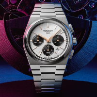 TISSOT天梭 官方授權 PRX系列 熊貓 三眼計時機械腕錶 618 年中慶 禮物 42mm/T1374271101100