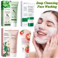 Centella Facial Cleanser Salicylic Acid Cleansing Face Washing Cream Acne Removing Camellia Tomato Oil Control Soothing Cleanser
