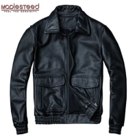 Flight Jacket 100% Cowhide Leather Jacket Men Pilot Air Force Coat Aviator Bomber Jacket Man Winter Coat Male Clothing M060