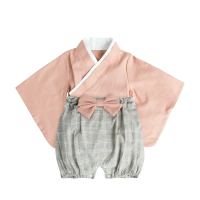 【Baby 童衣】任選 寶寶造型服套裝 二件式日本和服套裝 12002(淺粉)