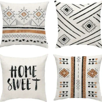 Black and white pillowcase bohemian pillowcase outdoor bed decorative pillowcase sofa cushion cover pillowcases 50x50