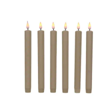 36pcs 3D Flame Ivory Led Taper Candle Light Window Candles Battery Powered Remote Control&amp;Timer Dinner Party Wedding Decoration