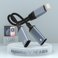 [Apple MFi Certified] Dual Lightning Splitter for iPhone iPhone Splitter Audio and ChargeLightning H