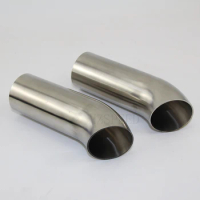 19mm-63mm long 50mm Health level 304 stainless steel welded 45 degree elbow polished extended straight edge 50 mm