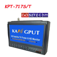 KPT-717S/T DVB-S2 DVB-T/T2 DVB-C Combo Digital Satellite Meter Finder h.265 vs kpt716ts gtmedia v8 finder 2 SATLINK ST-5150