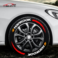 3D Car Tire Decals for HANKOOK Letters Stickers Wolf Teeth Styling Decoration Automobile Motorcycle Tire Wheels Label Decals