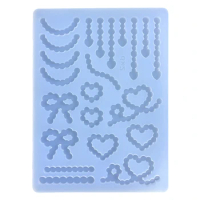 Tiny Filling Material Silicone Mold for Resin Craft Heart Color Strip Resin Filler Mold Charm 57BD