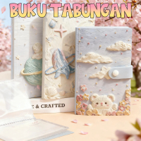 Buku Tabungan Tunai Lukisan Monet Plastik Transparan Tempat Penyimpanan Uang Rupiah Album Uang Kenan