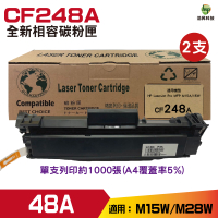 for CF248A 48A 高品質相容碳粉匣 二支 M15W M28W