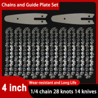 Saw Chain Mini 4 Inch 1/4 Chainsaw Chain 28 knots 14 knives Portable Electric Saw Mini Chainsaw Logging Saw Blade Pruning Chain