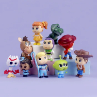 10 pieces set of new Disney Toy Story animation Hoodie character hand puppet PVC sculpture series model toy gift HEROCROSS
