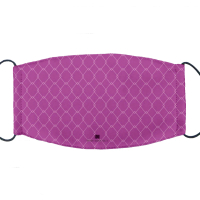 【IHERMI】紫紅方菱 個性口罩 台灣製(耐用 舒適 透氣 可水洗 重複使用 創意 幾何 清新)