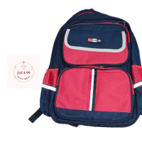 TAS MERAH HITAM SEKOLAH CEWE COWO IMPORT