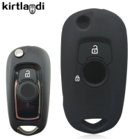 2 Buttons Silicone Car Key Case Cover Holder for Opel Vauxhall Astra K Corsa E 2015 2016 2017 2018 2019 Fob Key Cover Protective