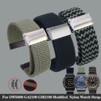 High Elastic Nylon Watchband for Casio DW5600 GW-5000 GW-M5610 GA2100 GA-2100 DW-5600 GM2100 Fashion Fabric Watch Strap Bracelet