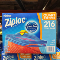 好市多 Ziploc 雙層夾鏈冷凍保鮮袋-小 216入