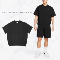 Nike 短袖 Lab Solo Swoosh Tee 男款 黑 寬版 短T 刺繡 小勾 DX0881-010