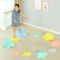 Children’s Colorful Balancing Starfish Shape 9pcs - Interactive Moveable Path Stepping Stone Pastel 