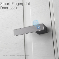 Fingerprint lock smart door lock Keyless entry Biometric Fingerprint Type-C mechanical key unlock Wooden door Electronic Lock