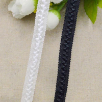 5Meters Black White Centipede Braided Curve Lace Ribbon Pillow Cushion Trim DIY Clothing Decoration Upholstery Edging Sewing