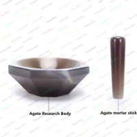 all sizes High Quality Natural Agate Mortar and Pestle for Lab Grinding 110mm 120mm 150mm 160mm 200mm