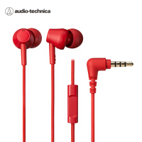 【audio-technica 鐵三角】ATH-CK350xis 耳塞式耳機麥克風-紅色