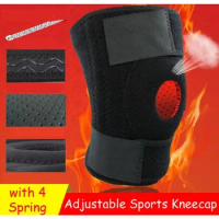 1 Piece Include 4 Spring Football Basketball Badminton Tennis Adjustable Kneepad Kneecap Kneelet Kneeboss Knee Protector Support