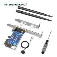 600Mbps WIFI PCI Express Network Card 2.4G/5GHz Wireless Bluetooth-compatible PCI-E LAN Card 802.11 ac/b/g Adapter for Computer