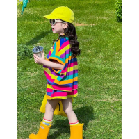 2025 Girls' Stylish Outfit Summer 2026 New Stylish Girl Dopamine Outfit Children'S Internet Celebrit