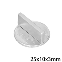 5/10/20/50/100PCS 25X10X3 Square Super Strong Magnetic Magnets 25mmX10mm Permanent Neodymium 25x10x3mm Block Magnet 25*10*3