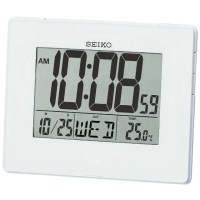 【SEIKO 精工】嗶嗶聲貪睡電子鐘-白/12.2*16.5*2.5cm 禮物 送禮 推薦(QHL057W)