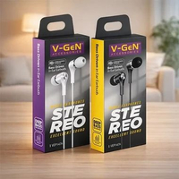 Wired Earphone V-GeN VEP1-47A/VEP1-47 Headset Handsfree Stereo Excellent Sound VEP1-47A White