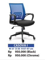 KURSI KANTOR INDACHI SERIES CASOVA- CASOVA I - BLACK
