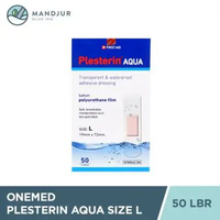 Onemed Plesterin Transparan Aqua L Steril Box Isi 50 Pcs - Plester Luka
