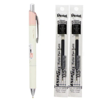 1 Pen + 2 Refills LifeMaster Pentel EnerGel Needle Point Gel Ink Pen Clena Limited 0.5 mm Red/Blue/Black Smooth Writing Supplies