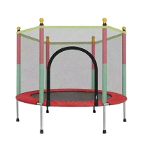 Indoor outdoor trampoline for kids / children jumping bed with safety net