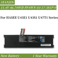 PF4WN-00-17-3S1P-0 11.4V 46.74WH Laptop Battery For HASEE U43E1 U43S1 U47T1 Series PF4WN03173S1P0 3ICP6/62/69 PF4WN-03-17-3S1P-0