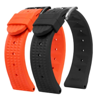 men's sports Rubber watchband for Tissot mido citizen seiko silicone wristband Red orange blue green strap Bracelet 20MM 22MM