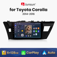 Junsun V1 AI Voice Wireless CarPlay Android Auto Radio for Toyota Corolla E170 E180 2014-2016 4G Car Multimedia GPS 2din