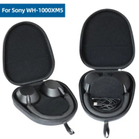 Hard Carrying Case Shockproof Portable Storage Box Bag EVA Anti-Scratch Protective Hard Case for Sony WH-1000XM5 Headphone