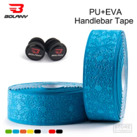 BOLANY Handlebar Tape Road Bike Accessories Embossment EVA Soft Breathable Sweat Anti-Slip Bicycle Bar Cycling Sports Parts