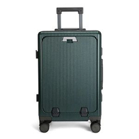 前開蓋鋁框行李箱|拉杆箱|萬向輪旅箱包|登機箱|高顏值密碼箱（平行進口）