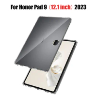 For Honor Pad 9 (12.1 inch) 2023 Clear Case Ultra Thin Silicone Transparent Soft TPU Anti-fall Case for Honor Pad 9 12.1"