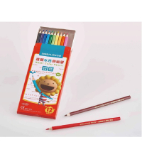 【SIMBALION 雄獅文具】CP401 12色紙盒水性色鉛筆 開學文具