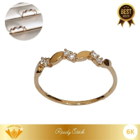 Cincin Emas Kadar 6K Model Listring Vines Family Gold